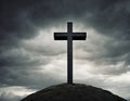 Cross Against Dark Skies Royalty Free Stock Photo