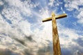 Cross against the sky. Easter. Christian symbol