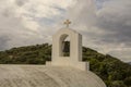 Cross of Agios Alexandros beautiful small church in Skiathos, Greece