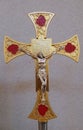 Cross on the altar in the Mother Teresa cathedral in Vau i Dejes, Albania Royalty Free Stock Photo