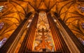 Cross Angels Stone Columns Gothic Catholic Barcelona Cathedral B