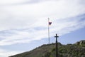 Cross and Armenian flag Royalty Free Stock Photo