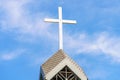 Cross as a religious symbol of Christianity. Background with selective focus and copy space Royalty Free Stock Photo