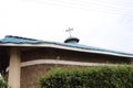 The cross atop St peter and Paul Catholic Church in Kamakwa, Nyeri, Kenya Royalty Free Stock Photo