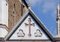 Cross, Basilica di Santa Croce Basilica of the Holy Cross in Florence Royalty Free Stock Photo