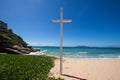 Cross on the beach Caravelas Royalty Free Stock Photo