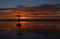 Cross Beach Reflection Royalty Free Stock Photo