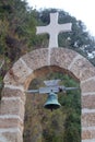 Cross and Bell Outdoors Royalty Free Stock Photo