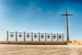 Cross and bells, Sanctuary of Saint Pio of Pietrelcina, Italy Royalty Free Stock Photo