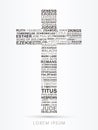 Cross with bible words genesis to revelation Royalty Free Stock Photo