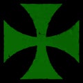 Maltese cross early, green.