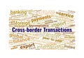 Cross-Border Transaction Word Cloud Royalty Free Stock Photo