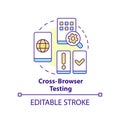 Cross browser testing concept icon Royalty Free Stock Photo