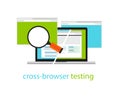 Cross browser testing web software development process methodology Royalty Free Stock Photo