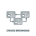 Cross Browsing icon. Line simple Web Development icon for templates, web design and infographics