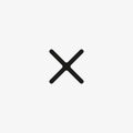 Cross button icon. Cancel, close page button for web and mobile UI design