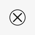 Cross button icon. Cancel, close page button for web and mobile UI design