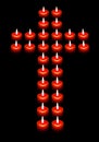 Cross of candles