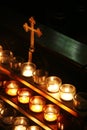 Cross and candles Royalty Free Stock Photo