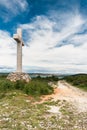 Cross on Cape Kamenjak, Istra, Croatia Royalty Free Stock Photo