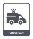 cross car icon in trendy design style. cross car icon isolated on white background. cross car vector icon simple and modern flat Royalty Free Stock Photo