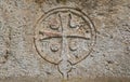 Cross carved in stone