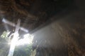 Cross in cave