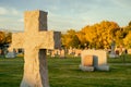 Cross in a cemetery Royalty Free Stock Photo
