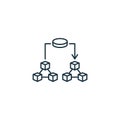 Cross-chain transactions icon. Monochrome simple sign from blockchain collection. Cross-chain transactions icon for logo