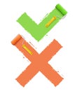 Cross Check Symbol Yes or No. Vector