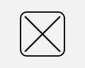 Cross Checkbox Line Icon. X Answer Check Choice Mark Wrong Negative Vote Voting Mark Sign Symbol