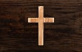 Cross christian wood wooden background old Royalty Free Stock Photo