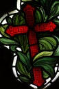 The cross of Christianity (stained glass) Royalty Free Stock Photo
