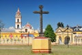 Cross on the churchyard of Ex Convento de San Gabriel San Pedro Cholula, Mexico