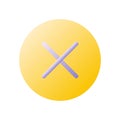 Cross in circle flat gradient two-color ui icon Royalty Free Stock Photo