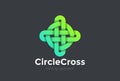 Cross Circle Logo design. Infinity looped pharmacy