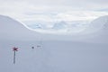 Cross country ski hiking trail Kungsleden Royalty Free Stock Photo