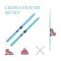 Cross-country ski set Royalty Free Stock Photo