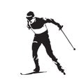 Cross country skiing, individual winter sport. Skier Royalty Free Stock Photo