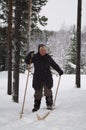 Cross-country skiing, Sweden Royalty Free Stock Photo