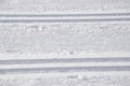 Cross country skiing tracks Royalty Free Stock Photo