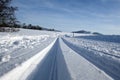 The cross-country skiing trail Royalty Free Stock Photo