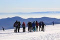 Cross-country skiing in the Vosges in winter