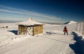 Cross country skiing woman