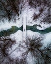 Cross Country Skiing in the woods Royalty Free Stock Photo