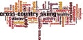 Cross-country skiing word cloud Royalty Free Stock Photo