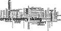Cross-country skiing word cloud Royalty Free Stock Photo