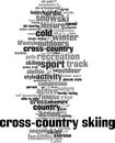 cross-country skiing word cloud Royalty Free Stock Photo