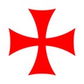 Knights Templar cross, a military order of Catholic faith in the Middle Ages Royalty Free Stock Photo
