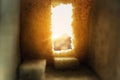 Cross crucified with cave or tunnel It is the tomb where his lifeless body is placed. The concept of the resurrection of Jesus in